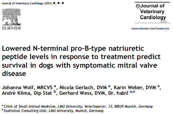 NT-proBNP in daogs with CHF